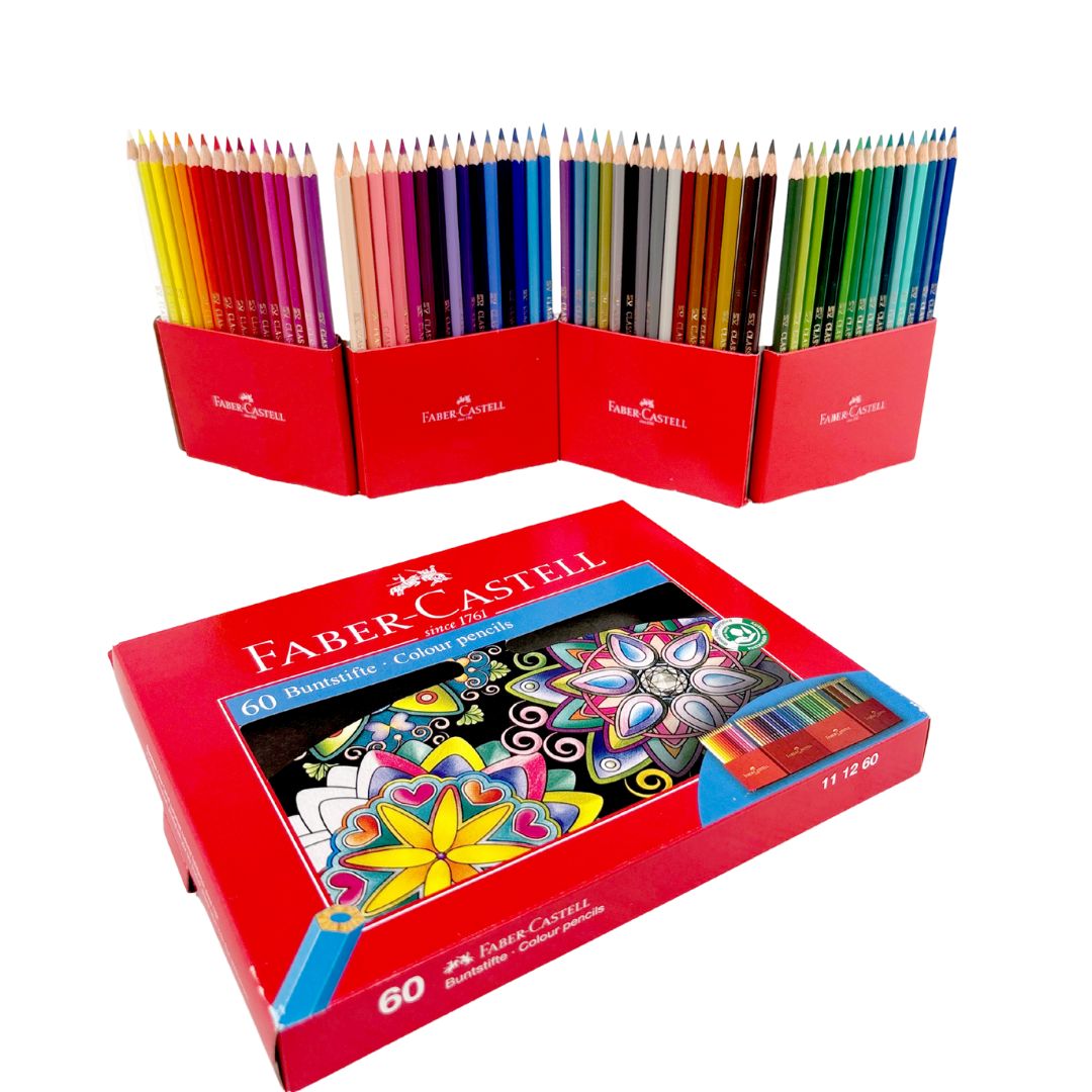 60 Colour Pencils Cardboad Box